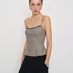 NWT Reformation Checkered Top